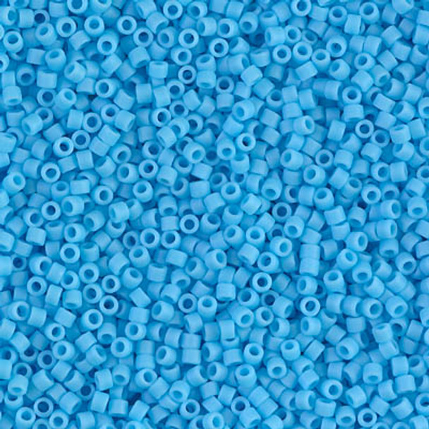 Delicas Size 11 Miyuki Seed Beads -- 755 Opaque Light Blue Matte