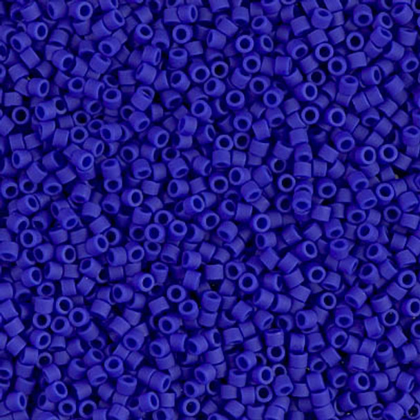 Delicas Size 11 Miyuki Seed Beads -- 756 Opaque Royal Blue Matte