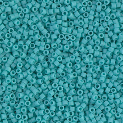 Delicas Size 11 Miyuki Seed Beads -- 759 Opaque Turquoise Matte
