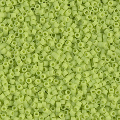 Delicas Size 11 Miyuki Seed Beads -- 763 Opaque Chartreuse Matte