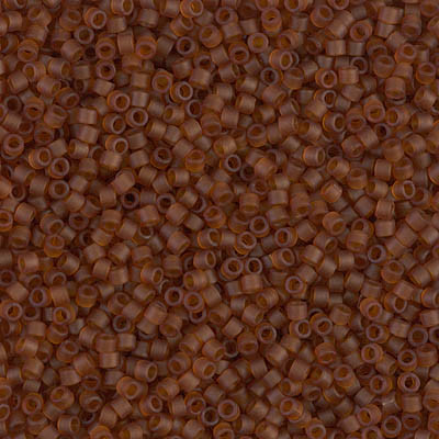 Delicas Size 11 Miyuki Seed Beads -- 764 Transparent Dark Topaz Matte