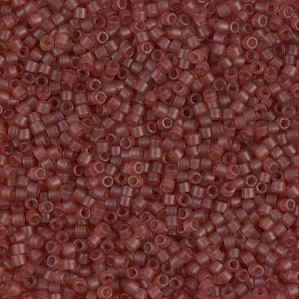 Delicas Size 11 Miyuki Seed Beads -- 773 Dyed Transparent Salmon Matte