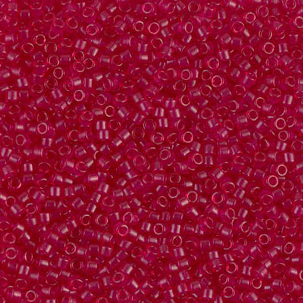 Delicas Size 11 Miyuki Seed Beads -- 775 Dyed Transparent Fuchsia Matte