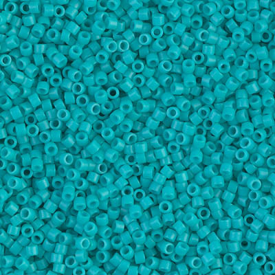 Delicas Size 11 Miyuki Seed Beads -- 793 Dyed Opaque Turquoise Matte
