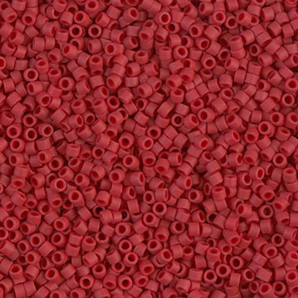 Delicas Size 11 Miyuki Seed Beads -- 796 Dyed Opaque Maroon Matte