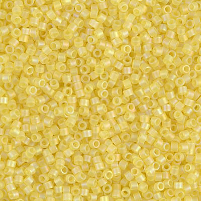Delicas Size 11 Miyuki Seed Beads -- 854 Pale Yellow AB Matte