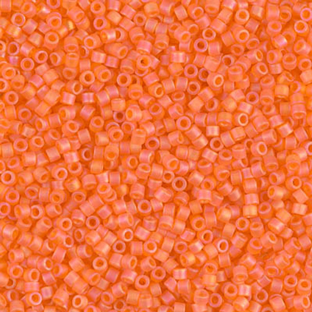 Delicas Size 11 Miyuki Seed Beads -- 855 Orange AB Matte