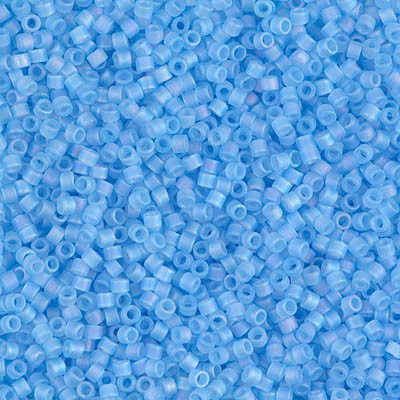 Delicas Size 11 Miyuki Seed Beads -- 861 Sky Blue AB Matte