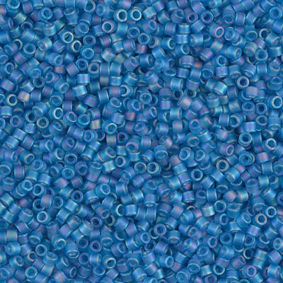 Delicas Size 11 Miyuki Seed Beads -- 862 Light Blue AB Matte