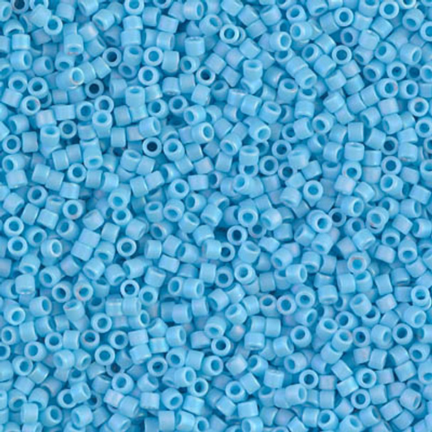 Delicas Size 11 Miyuki Seed Beads -- 879 Matte Opaque Sky Blue AB