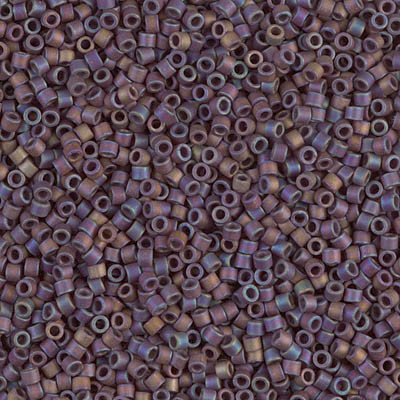 Delicas Size 11 Miyuki Seed Beads -- 884 Opaque Brown AB Matte