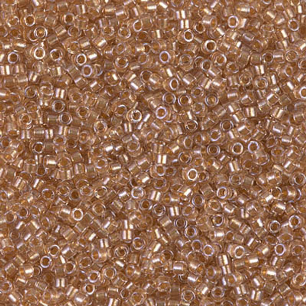 Delicas Size 11 Miyuki Seed Beads -- 901 Crystal / Sparkling Gold Lined