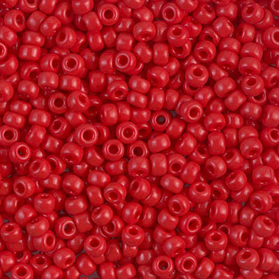 Size 8 Miyuki Seed Beads -- 408 Opaque Red