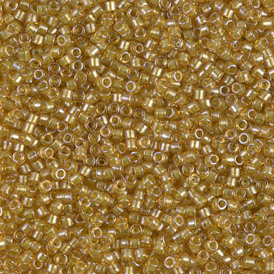 Delicas Size 11 Miyuki Seed Beads -- 911 Topaz / Sparkling Topaz Lined