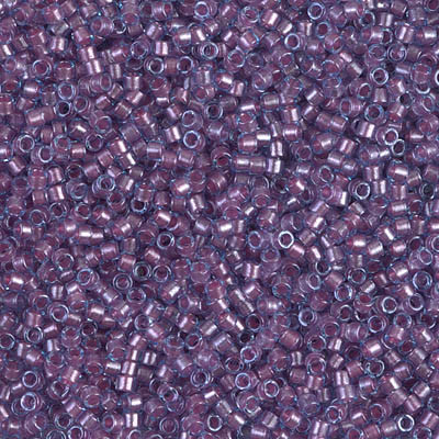 Delicas Size 11 Miyuki Seed Beads -- 922 Aqua / Sparkling Rose Lined