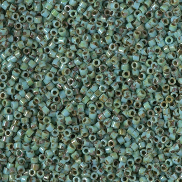 Delicas Size 11 Miyuki Seed Beads -- 2264 Picasso Turquoise