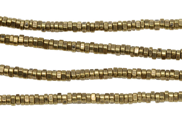 Brass 1.5x3mm Small Faceted Triangle