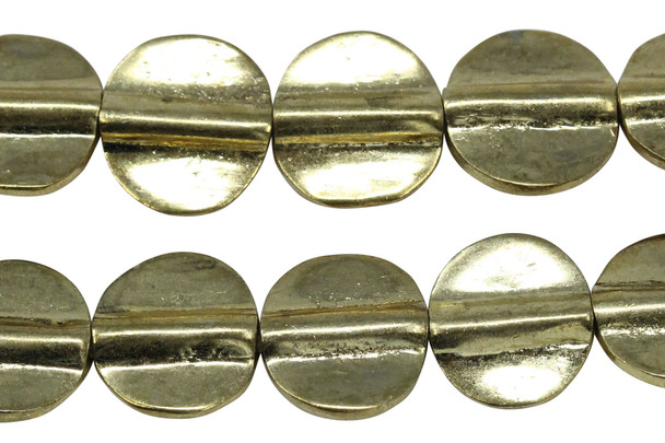 Gold Plated Brass 11mm Flat Round