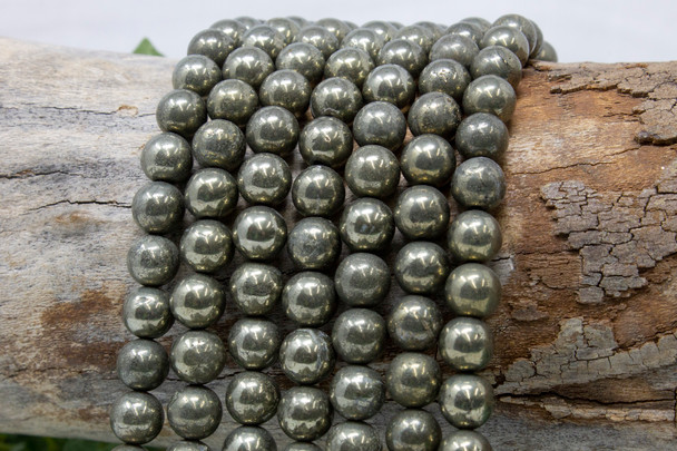 Pyrite A Grade Polished 8mm Round