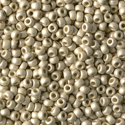 Size 8 Miyuki Round Seed Beads - Duracoat Galvanized Silver Matte