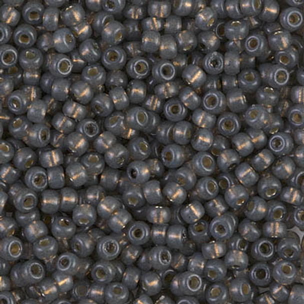 Size 8 Miyuki Seed Beads -- 4251 Duracoat Dark Charcoal / Silver Lined