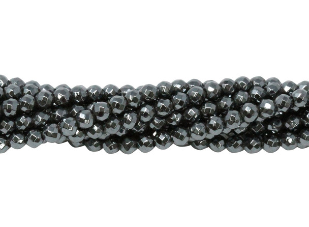 Hematite Polished 3mm Faceted Round