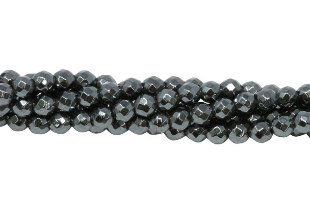 Hematite Polished 4mm Faceted Round