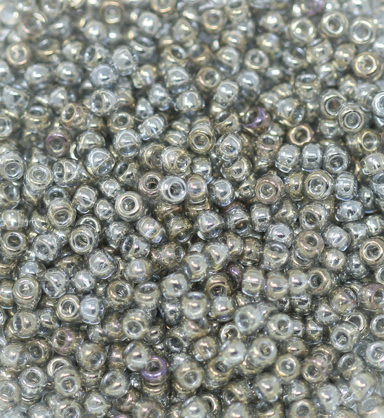 Size 8 Miyuki Seed Beads -- 318C Ghost Grey Gold Luster
