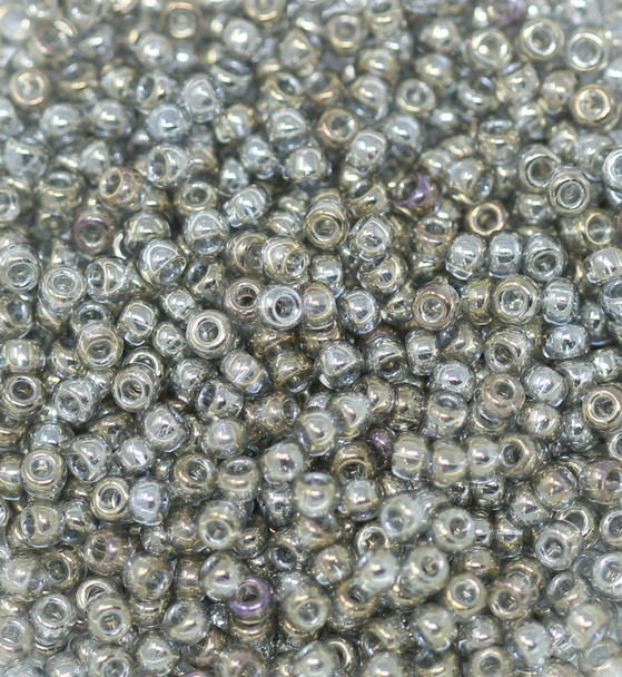 Size 8 Miyuki Seed Beads -- 318C Ghost Grey Gold Luster