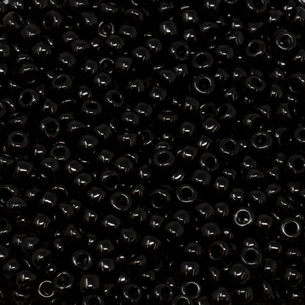 Size 8 Miyuki Seed Beads -- 401 Opaque Black