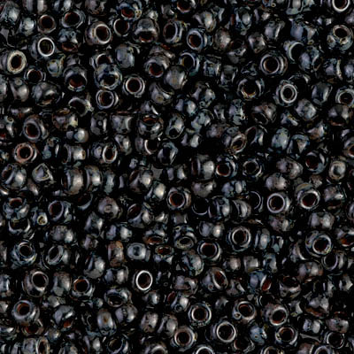Size 8 Miyuki Seed Beads -- 4511 Picasso Black
