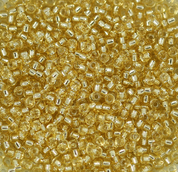Size 11 Miyuki Seed Beads -- 2 Pale Gold / Silver Lined