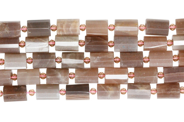 Red Sunstone Polished 10x14mm Faceted Drum
