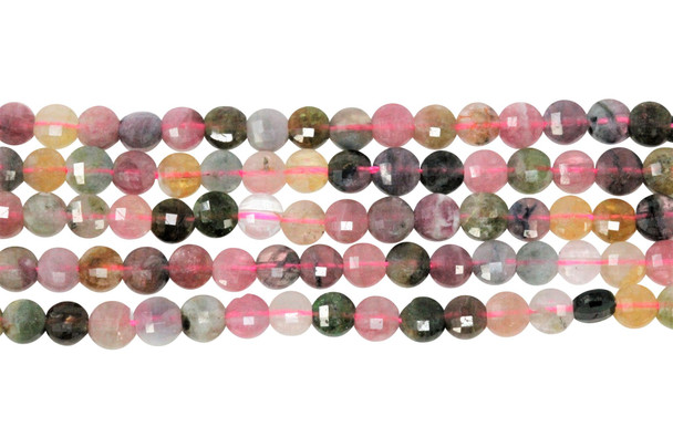 Tourmaline Grade A Polished 4mm Faceted Coin