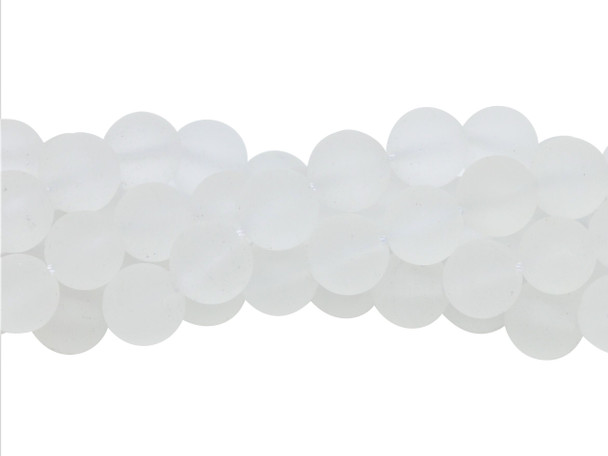 Crystal Quartz Grade A Matte 10mm Round