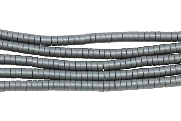 Hematite Matte 2x4mm Heishi