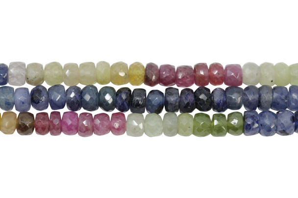 Umba Sapphire Multi Color Polished 5mm Faceted Rondel