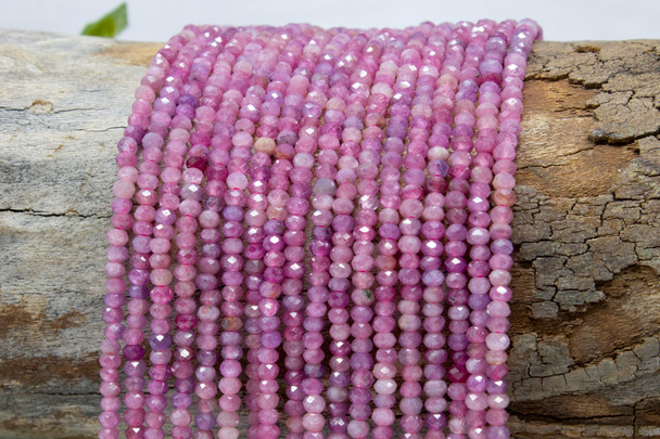 Ruby Polished 2-3mm Faceted Rondelle