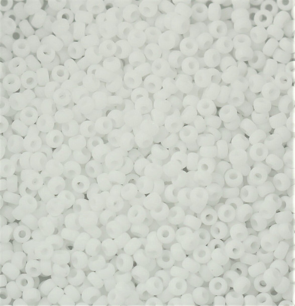 Size 11 Miyuki Seed Beads -- 402F Opaque White Matte