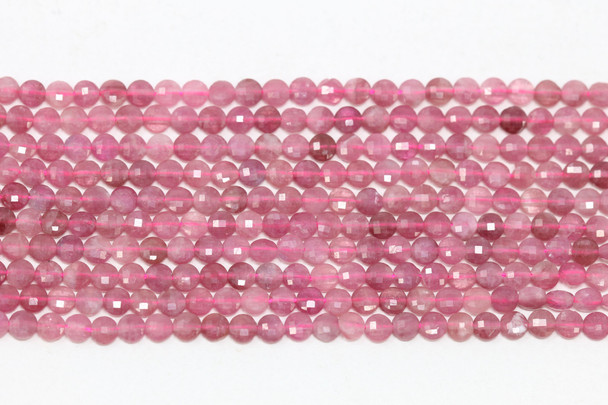 Pink Tourmaline Polished 3.5mm Faceted Coin