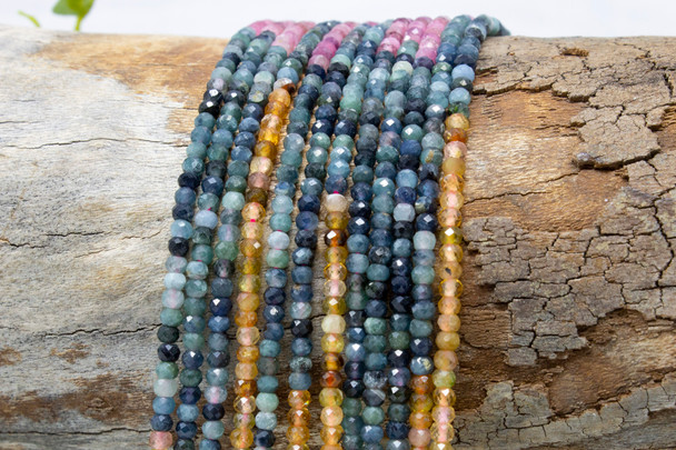 Tourmaline Multi Color Polished 2.5-3mm Faceted Round