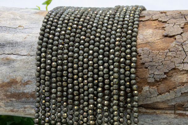Pyrite Polished 3mm Faceted Round