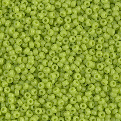 Size 11 Miyuki Seed Beads -- 416 Opaque Chartreuse