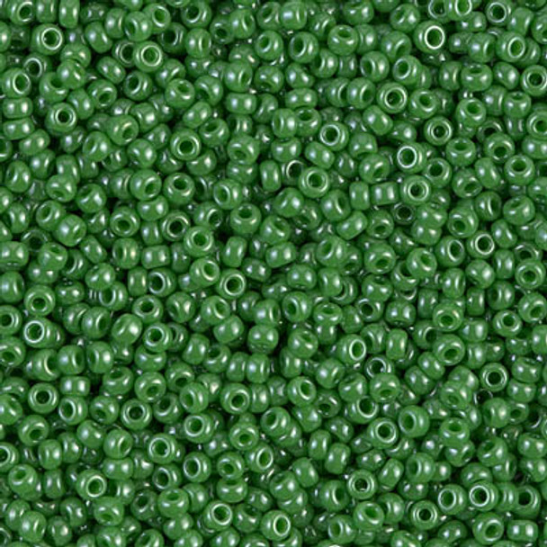Size 11 Miyuki Seed Beads -- 431 Opaque Jade Green Luster
