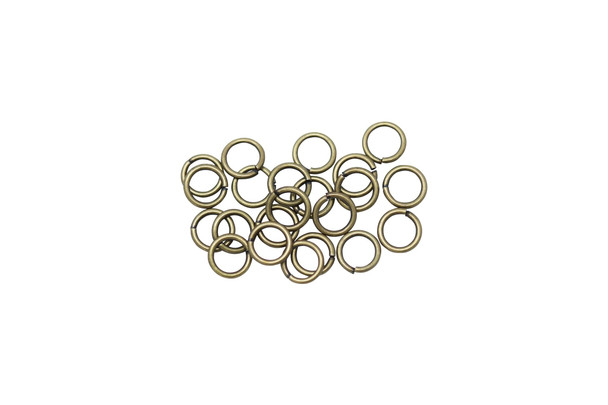 Antique Brass 6mm Round 18 Gauge OPEN Jump Rings - 20 Pieces