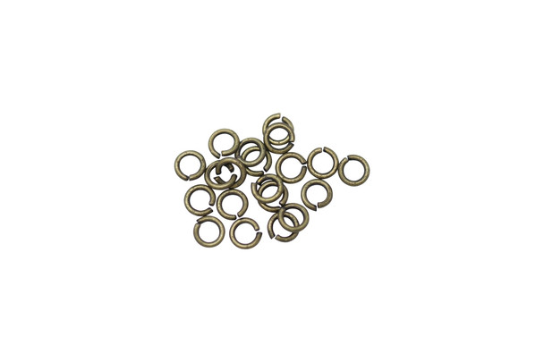 Antique Brass 3mm Round 22 Gauge OPEN Jump Rings - 20 Pieces