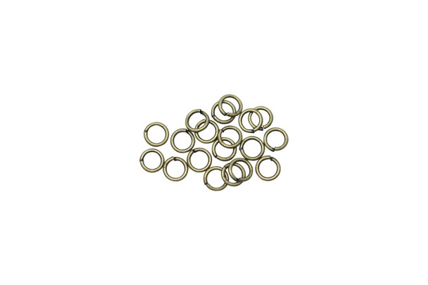 Antique Brass 4mm Round 21 Gauge OPEN Jump Rings - 20 Pieces