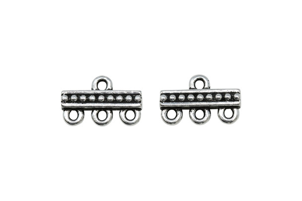 Silver Plated 9.3x14.7mm 3 to 1 Link