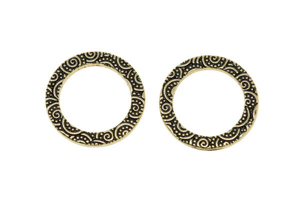 3/4" Spiral Ring - Gold Plated