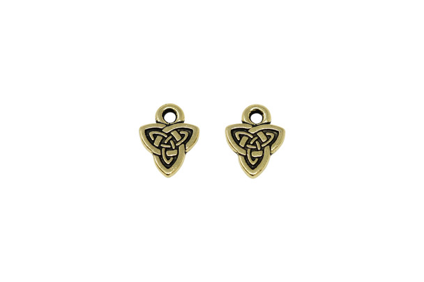 Gold Plated 8x10.25mm Triad Charm